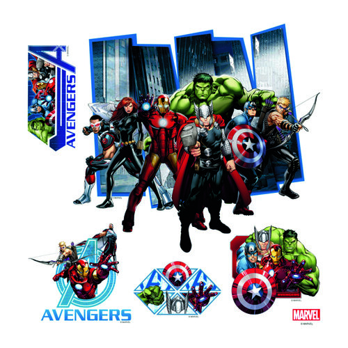 Samolepiaca dekorácia Avengers, 30 x 30 cm