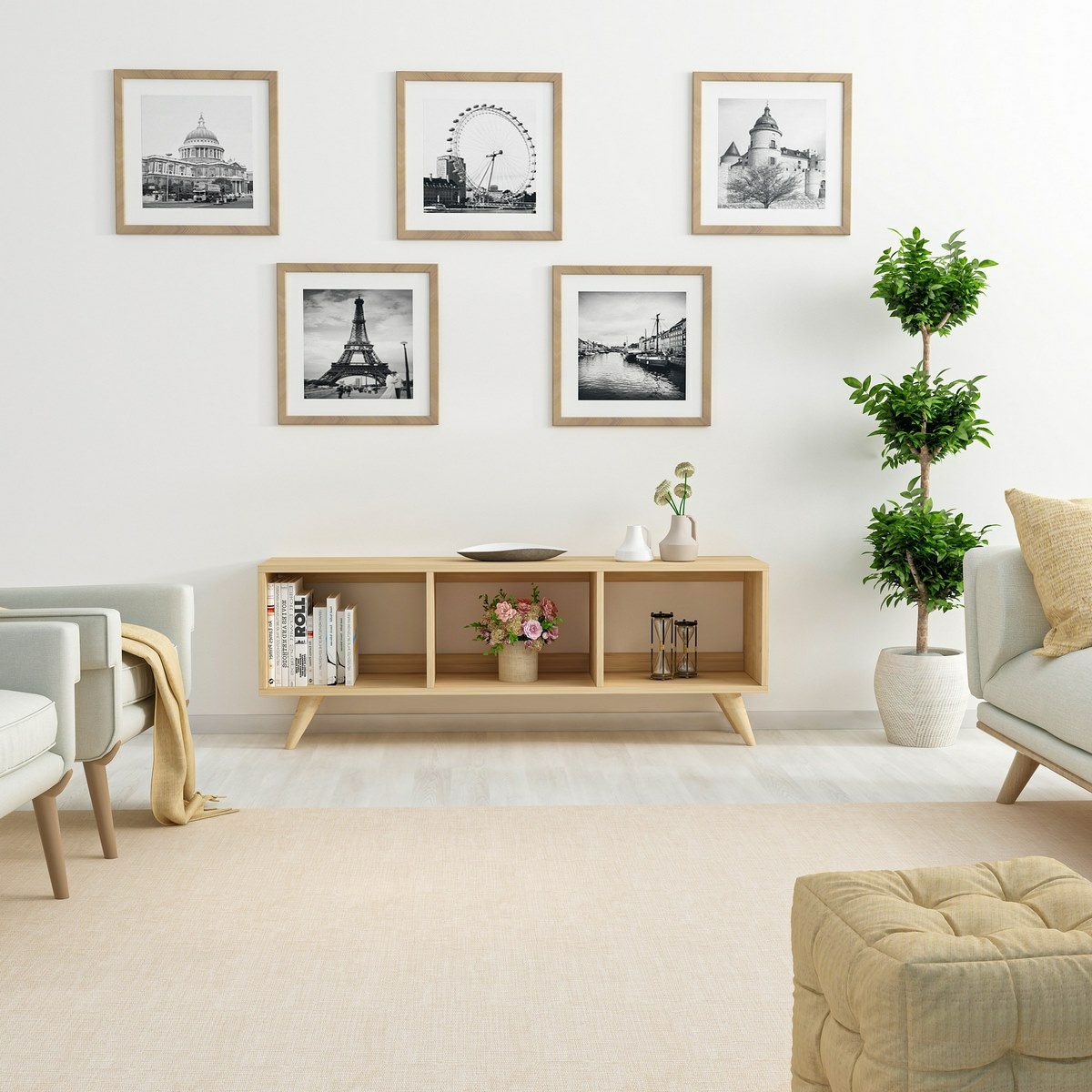 Televízny stolík Tina Sapphire Oak