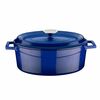 LAVA Metal Litoželezni ovalni lonec modre barve, 4,8 l, premer 29 cm