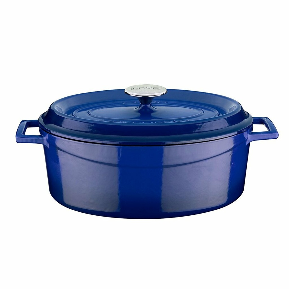 LAVA Metal Liatinový oválny hrniec modrá, 4,8 l, pr. 29 cm