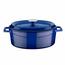 LAVA Metal Litoželezni ovalni lonec modre barve, 4,8 l, premer 29 cm