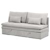 Rozkładana sofa trzyosobowa ASB-4740 BGE2,manżestrowa, beżowa