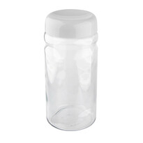 Doză din sticlă cu capac din plastic, 1,8 l, gri