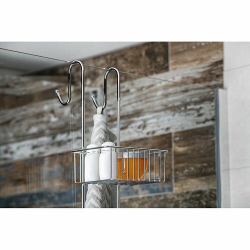 AQUALINE 37007 Chrom line akasztható zuhanyzó polc , 22 x 70 x 20 cm, ezüst