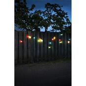 Venkovní osvětlení Šiška barevná, 20x LED Filament žárovky, prodloužení