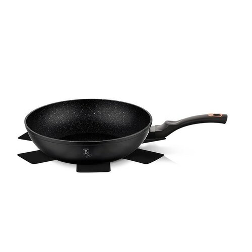 Berlinger Haus Wok ponev z marmornato površinoBlack Rose Collection, 30 cm