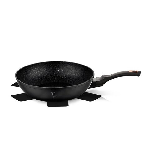 Berlinger Haus Wok ponev z marmorno površino BlackRose Collection, 30 cm