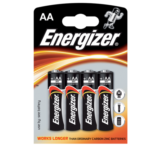 Alkalické baterie AA Energizer Base 4 ks