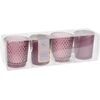 Set sfeșnice San Felice, violet 4 buc., 5,5x 6,5 cm