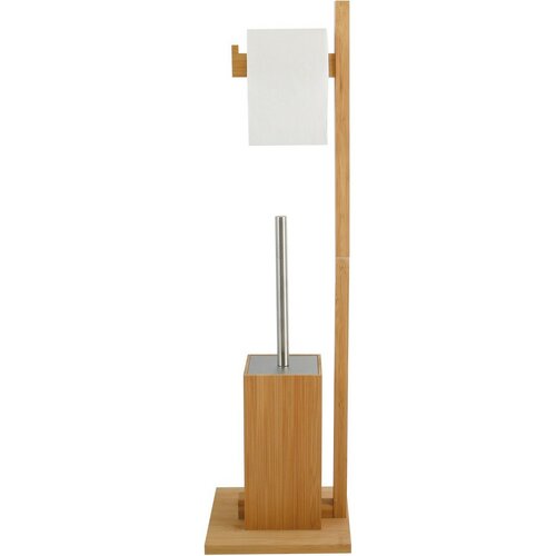 MSV Bambusov držalo za toaletni papir s krtačo 19 x 19 x 70,5 cm