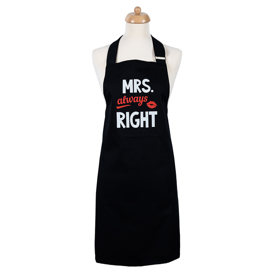 Sikk a konyhában női konyhai kӧtény Mrs. Always right, 70 x 75 cm
