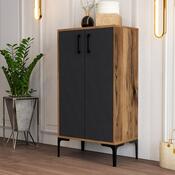 Skrinka na topánky Prag Walnut and Anthracite