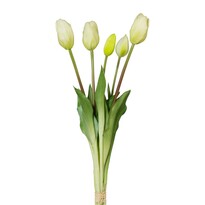 Umelý zväzok Tulipánov biela, 48 cm