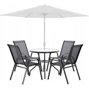 Aldotrade Set de mobilier de grădină LUKO, negru,5 piese