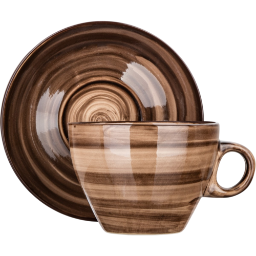 Banquet  Tasse mit Untertasse PALAS, 290 ml, braun