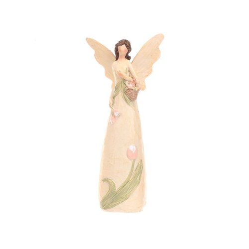 Florencie angyal virágmotívummal,  8 x 16 x 5 cm