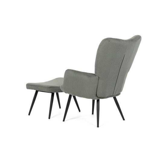 Relaxační křeslo s podnožkou L7285 GRN6, zelená