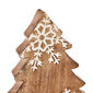 4Home Dekorace z mangového dřeva Snowflake Tree,33 cm