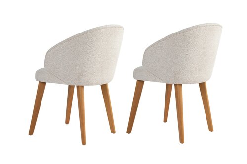 Set de scaune de sufragerie Bentley White and DarkOak, 2 buc.