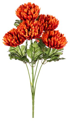 Buchet de crizanteme maro, 17 x 28 cm, artificiale