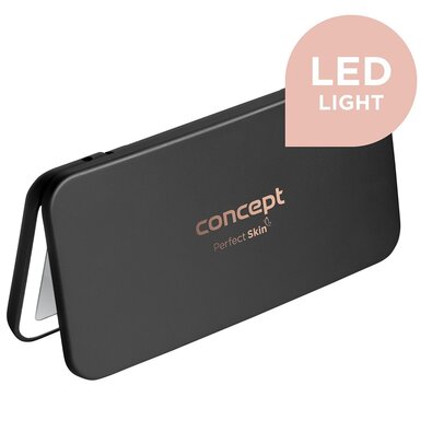 Concept KZ2020 oglindă cosmetică de buzunar cuiluminare LED, negru