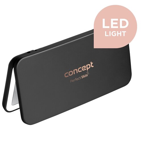 Concept KZ2020 oglindă cosmetică de buzunar cuiluminare LED, negru