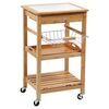 Kesper 25776 Küchenwagen mit Arbeitsplatte, 81 x 48 x 38 cm