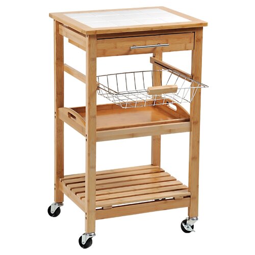 Kesper 25776 Küchenwagen mit Arbeitsplatte, 81 x 48 x 38 cm