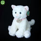 Rappa Pluszowy kot siedzący biały, 25 cm