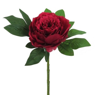 Umělá květina Pivoňka červená, 34 cm