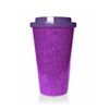 Banquet Cană de călătorie cu pereți dubli GLITTERS 0,5 l,  violet