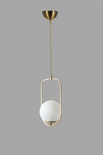 Lampa sufitowa Ahu Tekli Beyaz Camlı EskitmeSarkit, biała