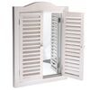 Настінне дзеркало з жалюзі Breeze, біле, 45 × 60 ×3 см