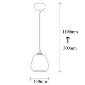 Lampa wisząca Gold - 030, złoty-czarny