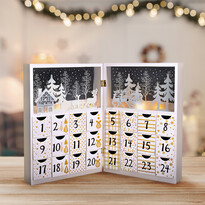 Solight LED adventný kalendár Kniha, 8x LED, 40 x 30 cm, 2x AAA