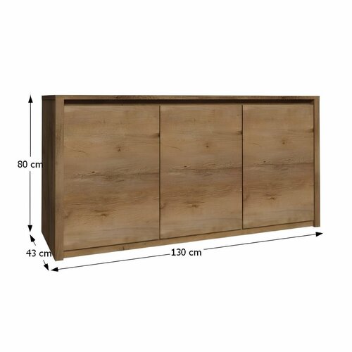 Cabinet MONTANA K3D, stejar Lefkas
