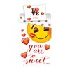 Emoji You are so sweet gyermek pamut ágynemű, 140 x 200 cm, 70 x 90 cm