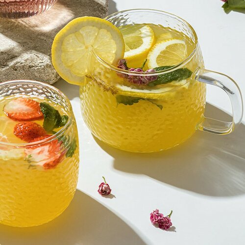Florina Skleněný hrnek Savia 500 ml, 2 ks