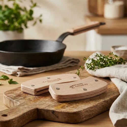 De Buyer 3660.02 LOQY zdejmowana para uchwytów, drewno