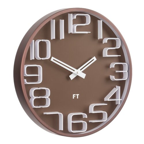 Future Time FT8010BR Numbers Designové nástenné hodiny, pr. 30 cm