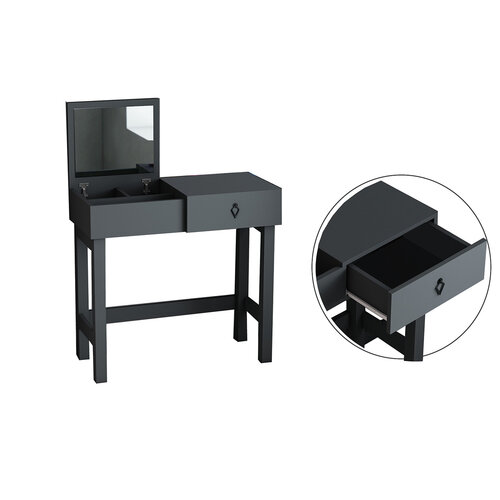 Kosmetický stůl Nero Anthracite