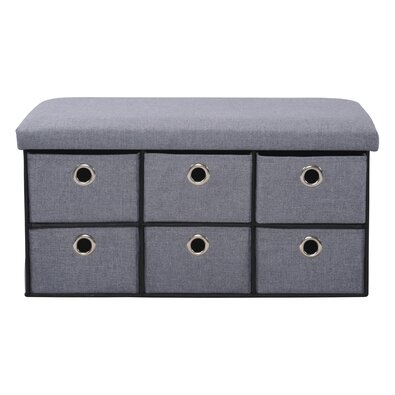 Kesper 15950 Komoda tapicerowana 6 przegródek, jasnoszary, 76 x 38 x 38 cm