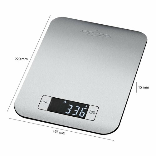ProfiCook KW 1061 digitális konyhai mérleg,rozsdamentes acél