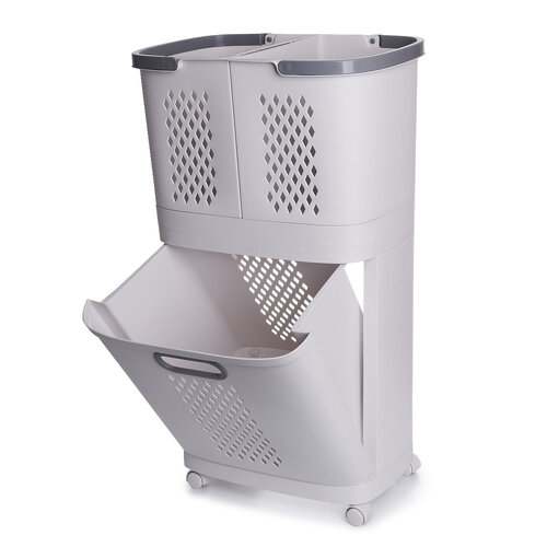 4Home HANDY univerzális tároló kosarak kerekeken, 2 emeletes
