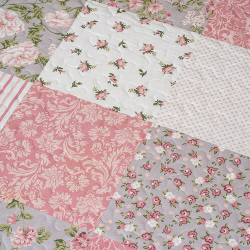 4Home Tagesdecke Pink Rose Patchwork, 220 x 240 cm