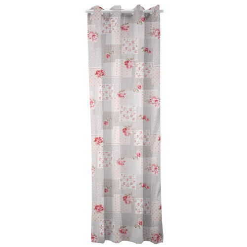 Zavesa Patchwork siva, 140 x 250 cm