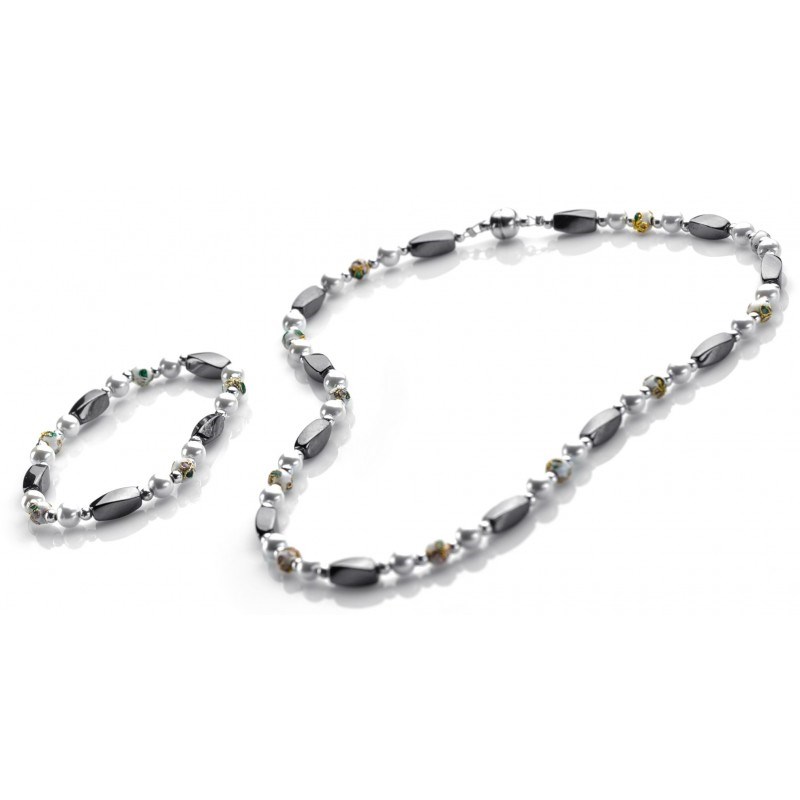 Modom Náhrdelník a náramok s magnetmi Cloisonné