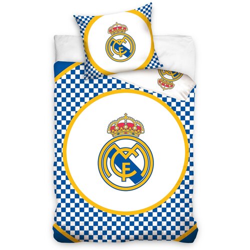 Bavlněné povlečení Real Madrid Circle, 160 x 200 cm, 70 x 80 cm