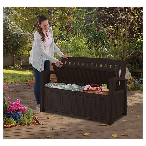 Lavice Patio Bench hnědá, 139 x 63,5 x 88 cm - thumb (2)