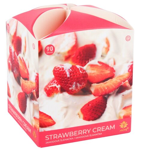 Arome dišeča sveča v steklenem kozarcu StrawberryCream, 90 g